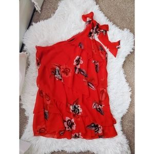 White house black market one shoulder top XS